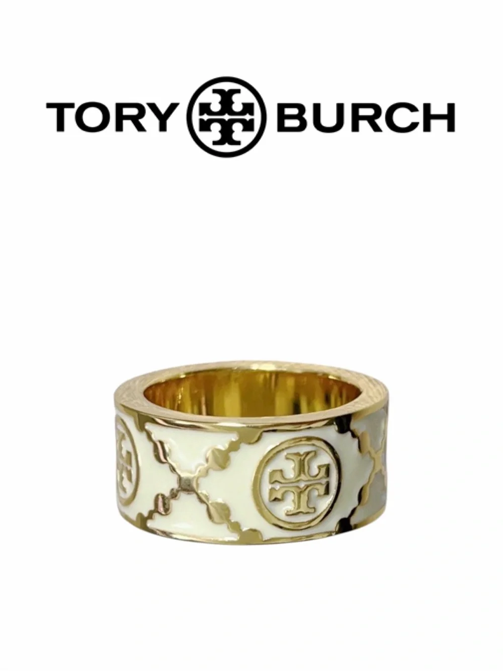 Tory Burch Icon T Monogram Ring Size 8